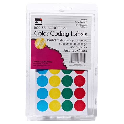 assorted color coding labels